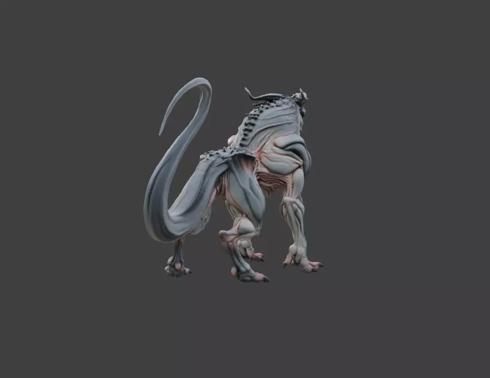 Spectral Beast Low-poly 3D model_4