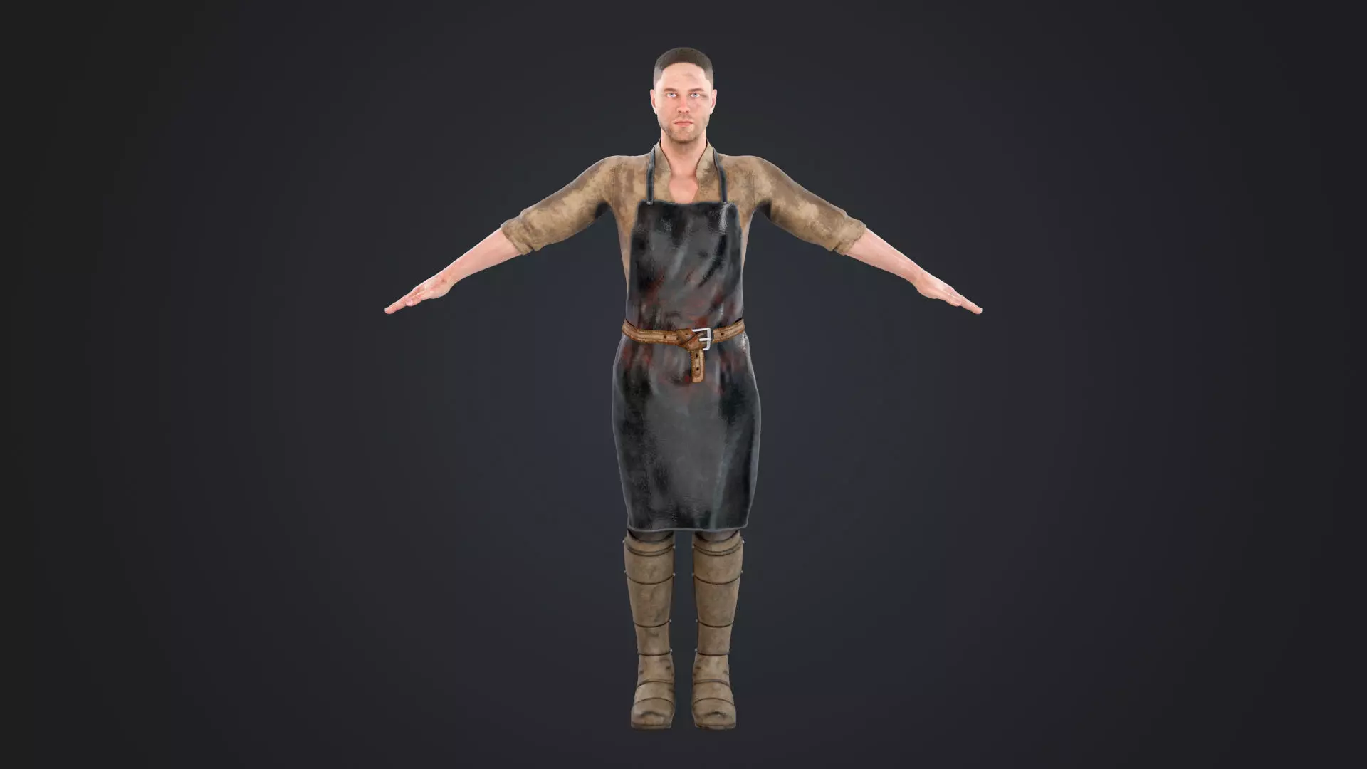 Blacksmith Low-poly 3D model_5