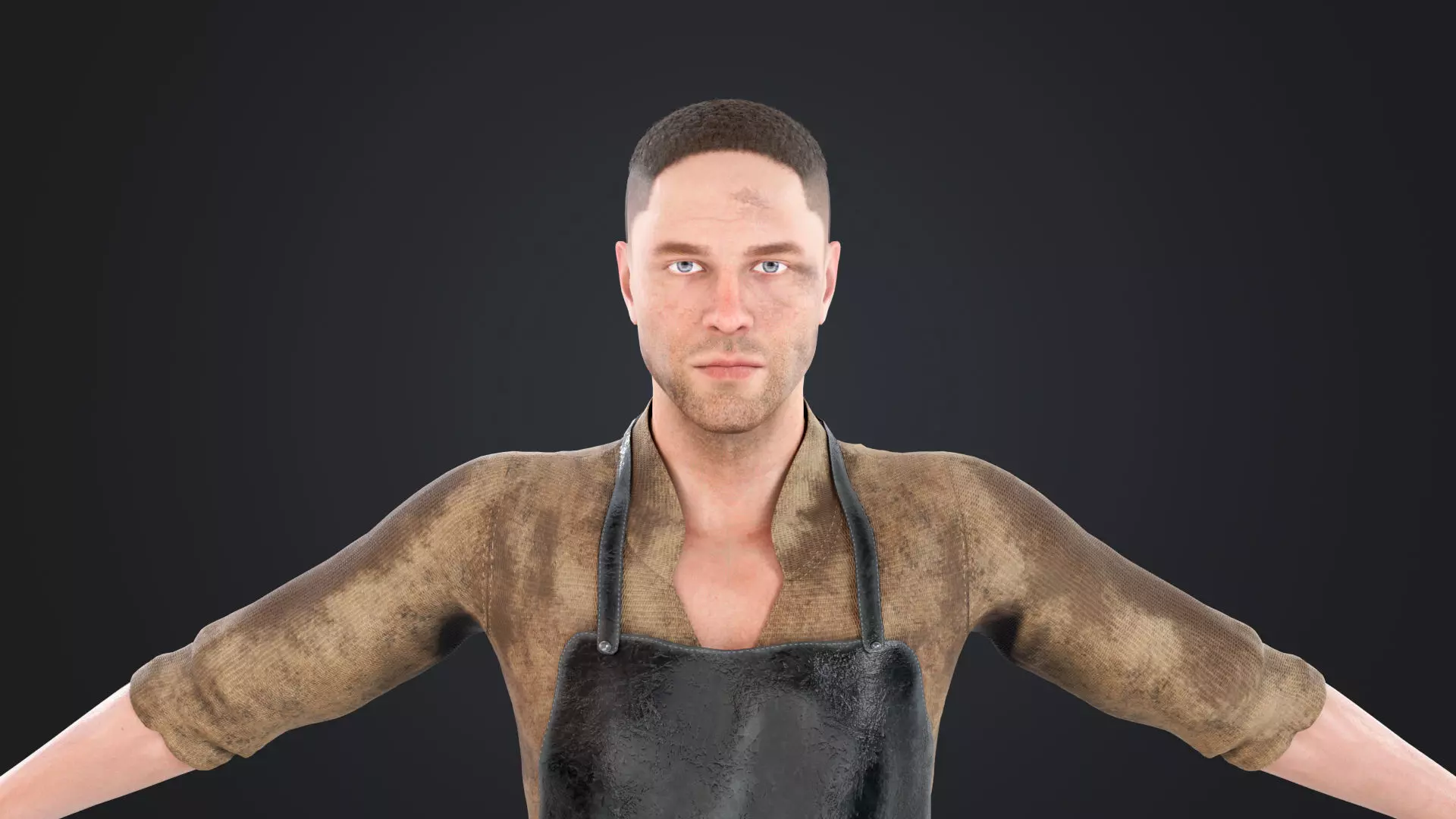 Blacksmith Low-poly 3D model_10