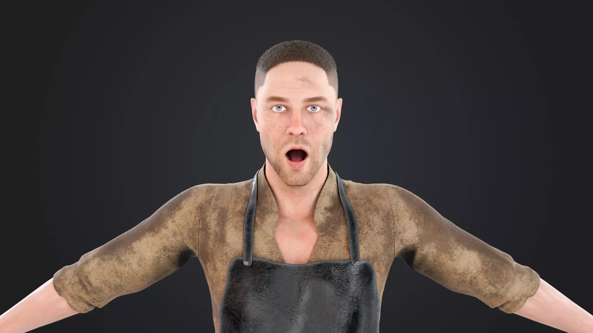 Blacksmith Low-poly 3D model_18