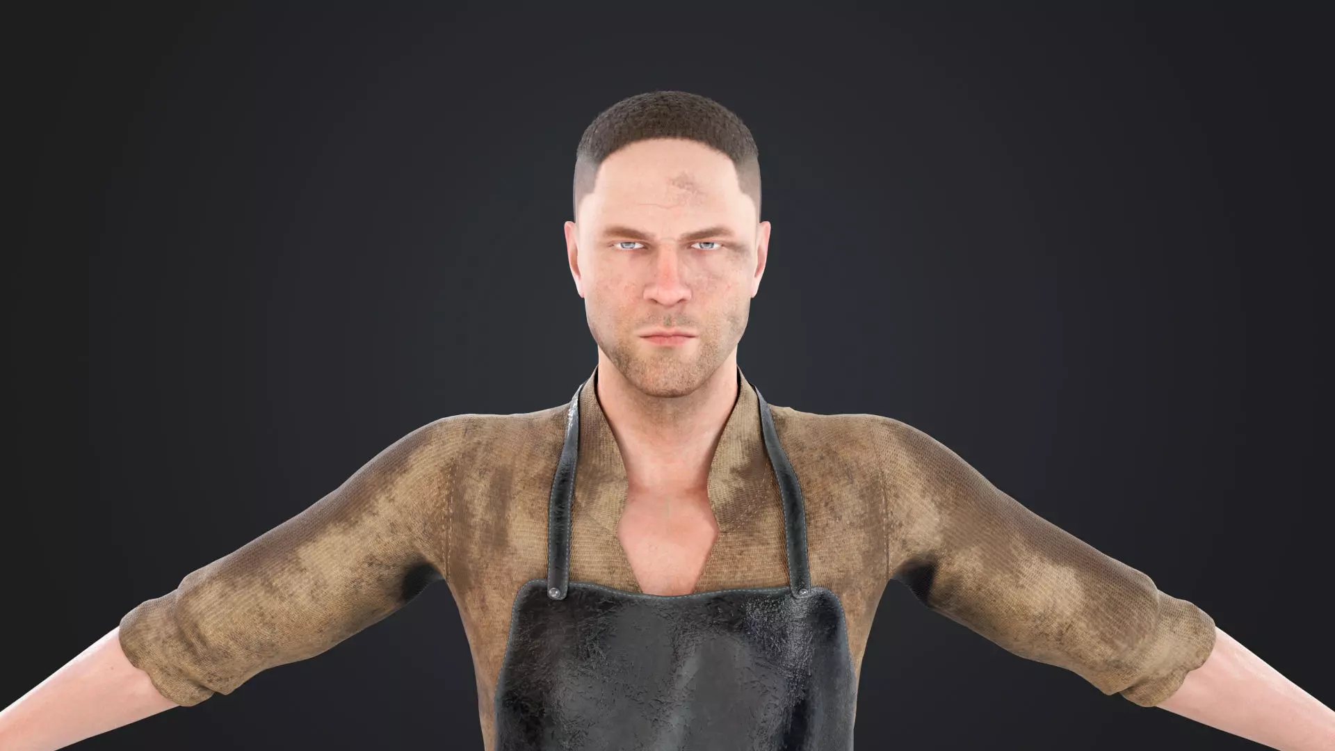 Blacksmith Low-poly 3D model_16