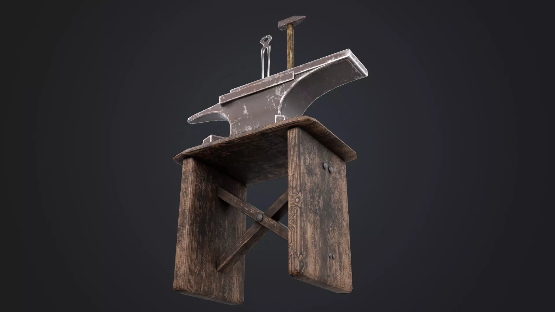 Blacksmith Low-poly 3D model_27