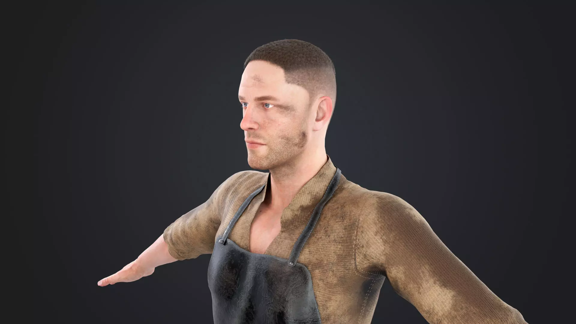 Blacksmith Low-poly 3D model_11