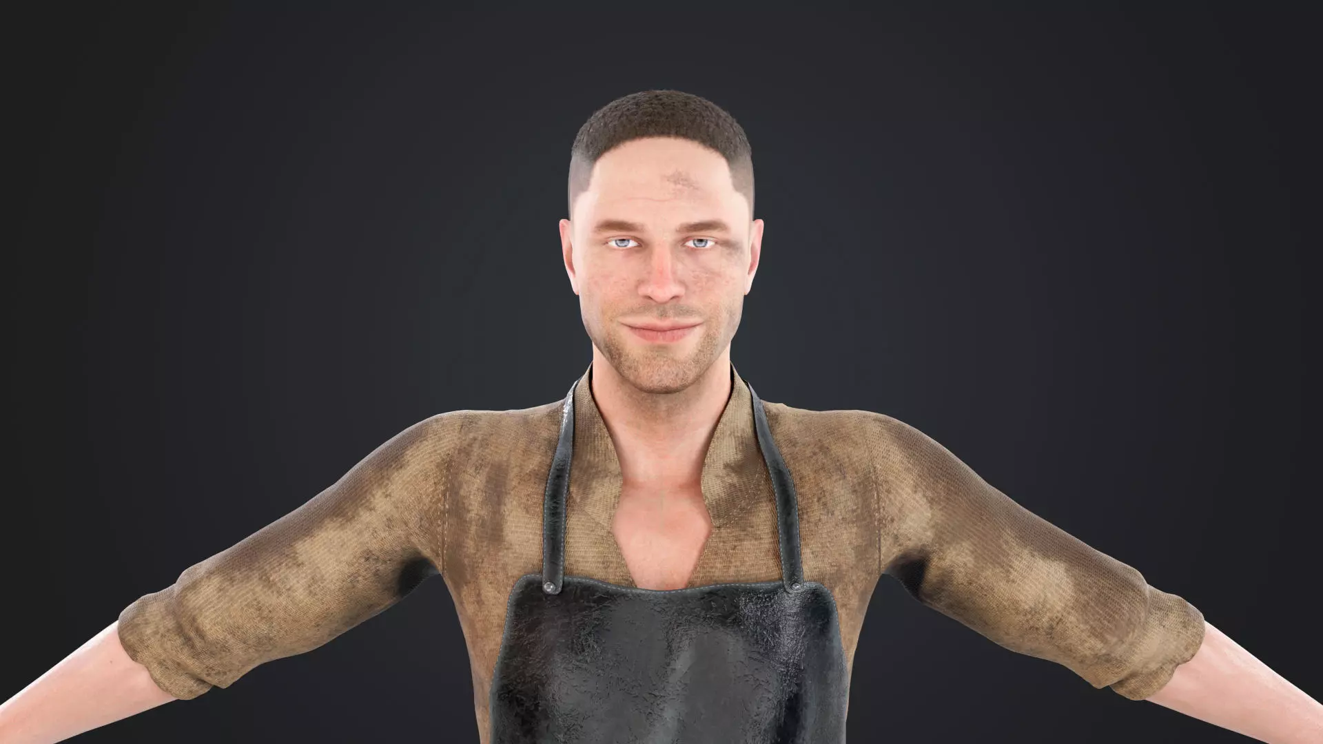 Blacksmith Low-poly 3D model_15