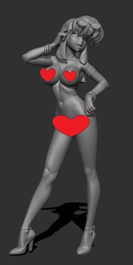 Miriam nsfw version mature redhead princess 3D print model_4