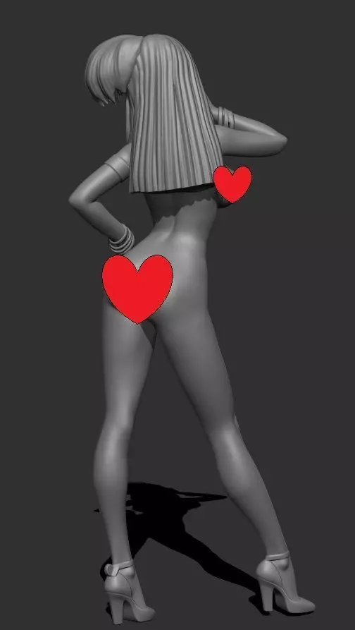 Miriam nsfw version mature redhead princess 3D print model_2