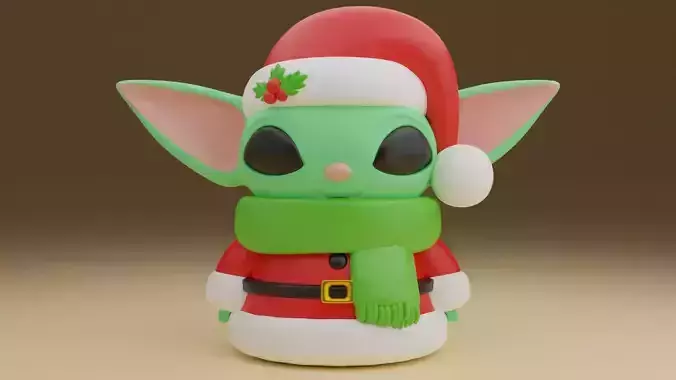 Christmas baby yoda 01