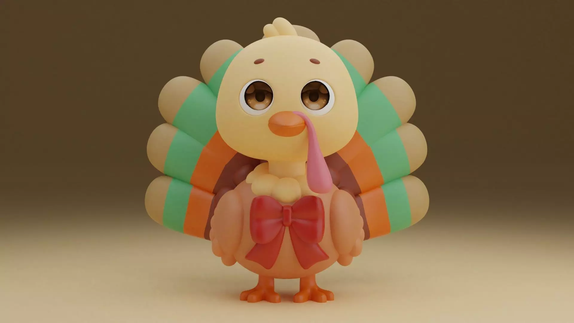 Christmas turkey 3D print model_0