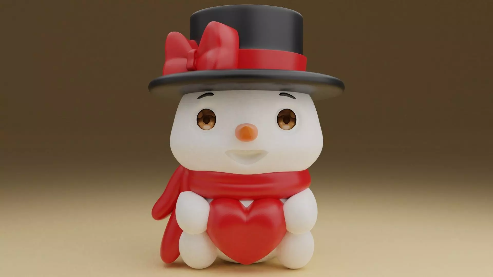 Christmas snow man 5 3D print model_0