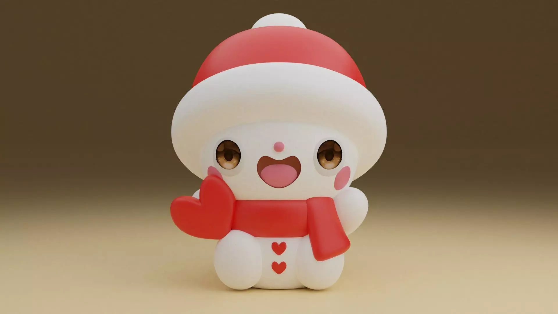 Christmas snow man 04 3D print model_0