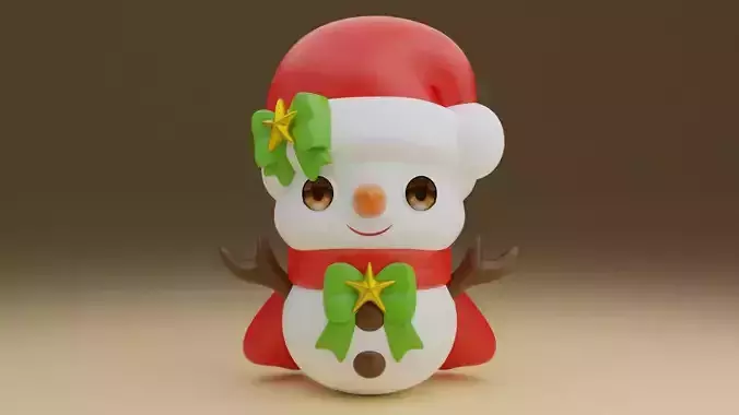 Christmas snow man 02