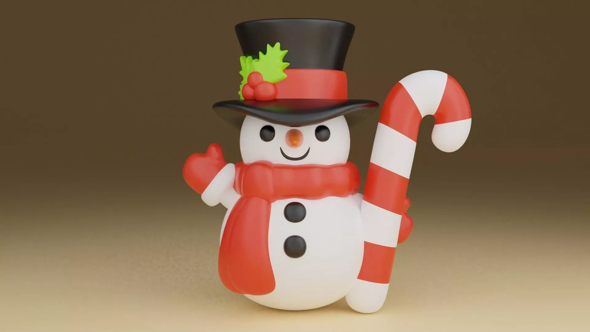 Christmas snow man 01 3D print model_0