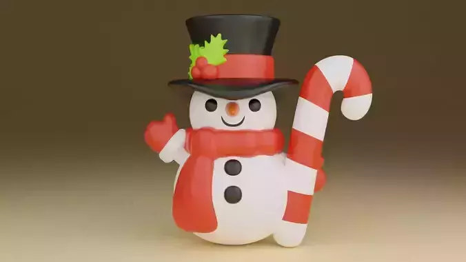 Christmas snow man 01