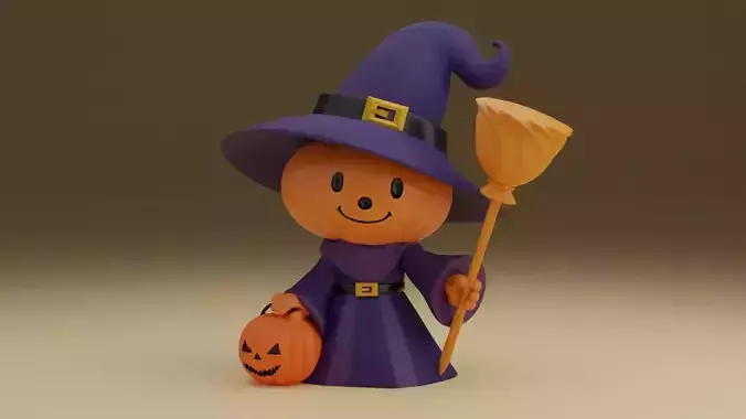 Halloween wizard pumpkin01