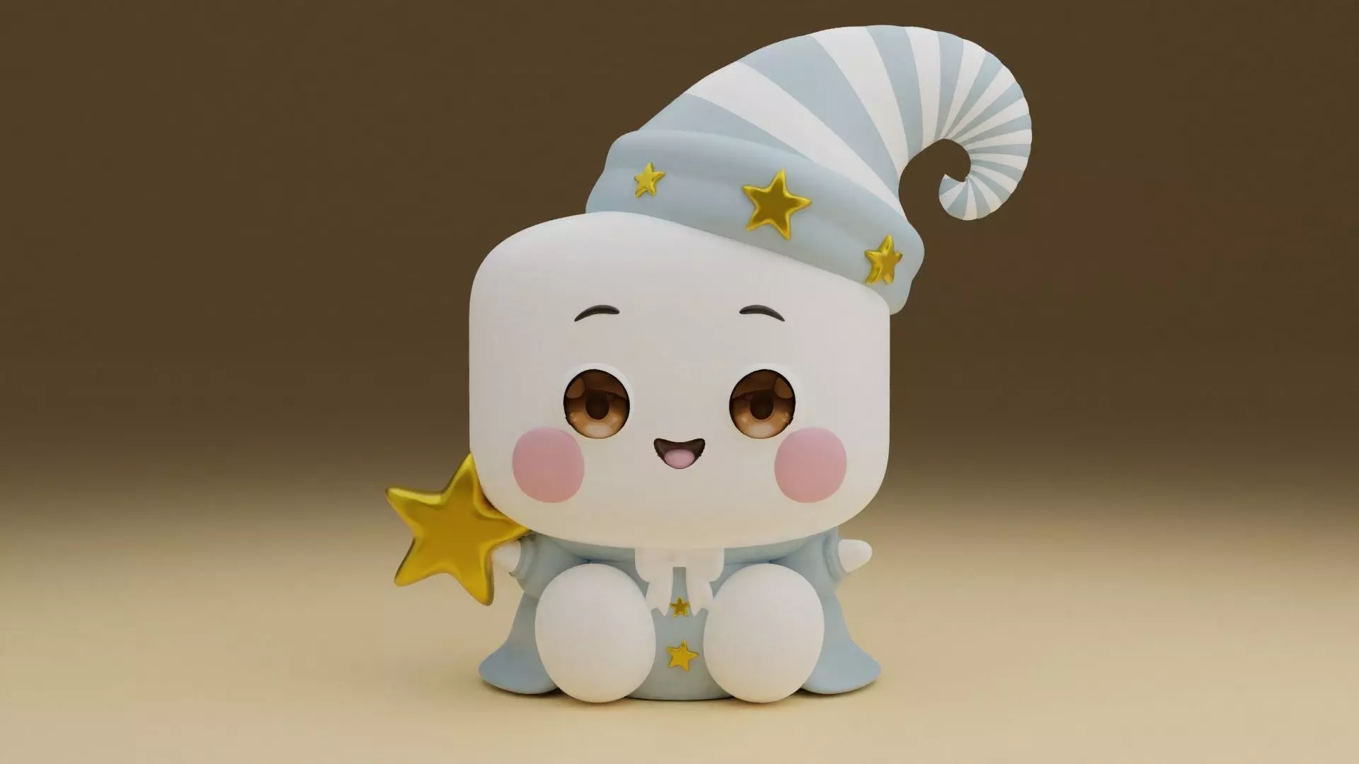 Christmas marshmallow 3D print model_0