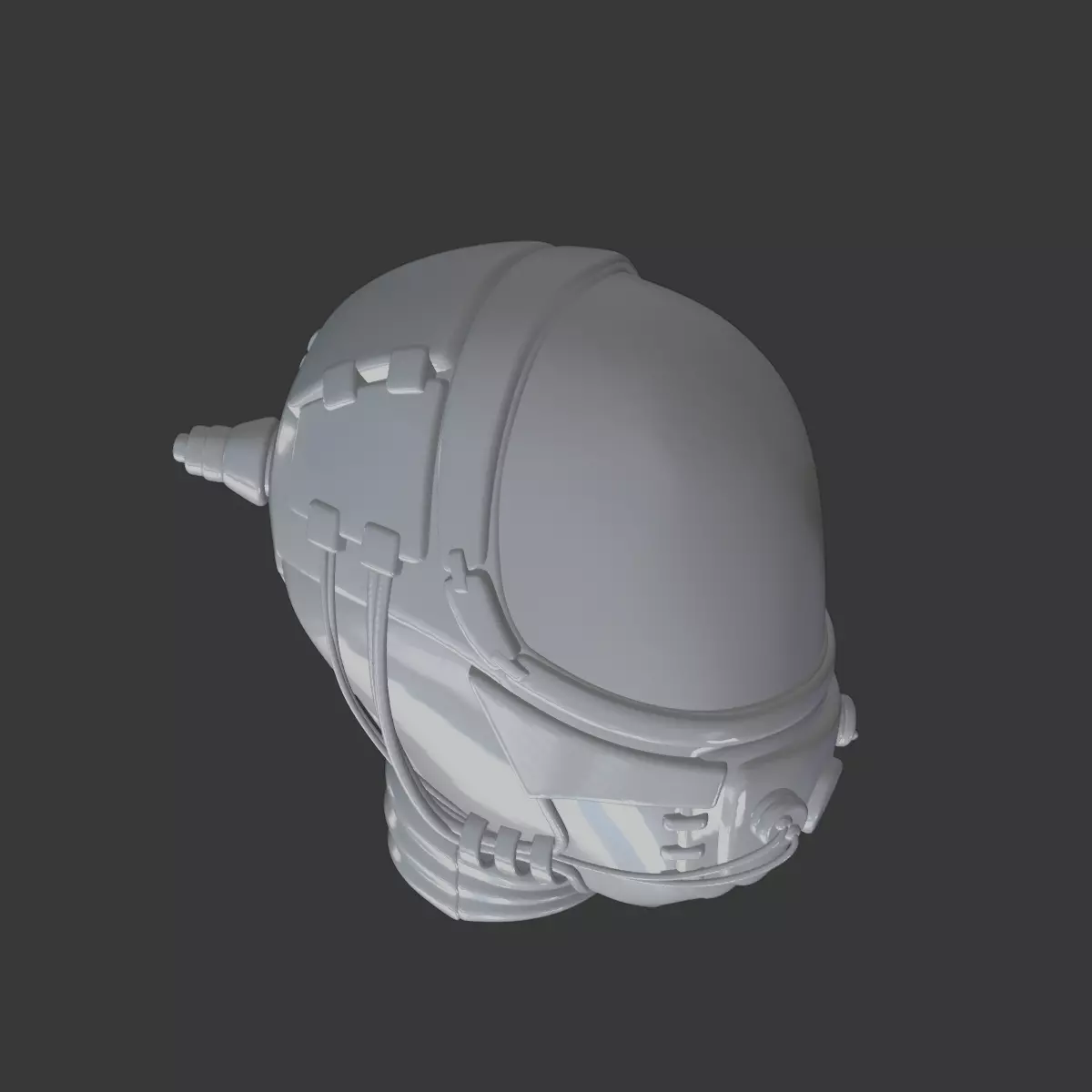 Sci Fi Helmet Futuristic 3D Printable Armor Cosplay STL Model 3D print model_2
