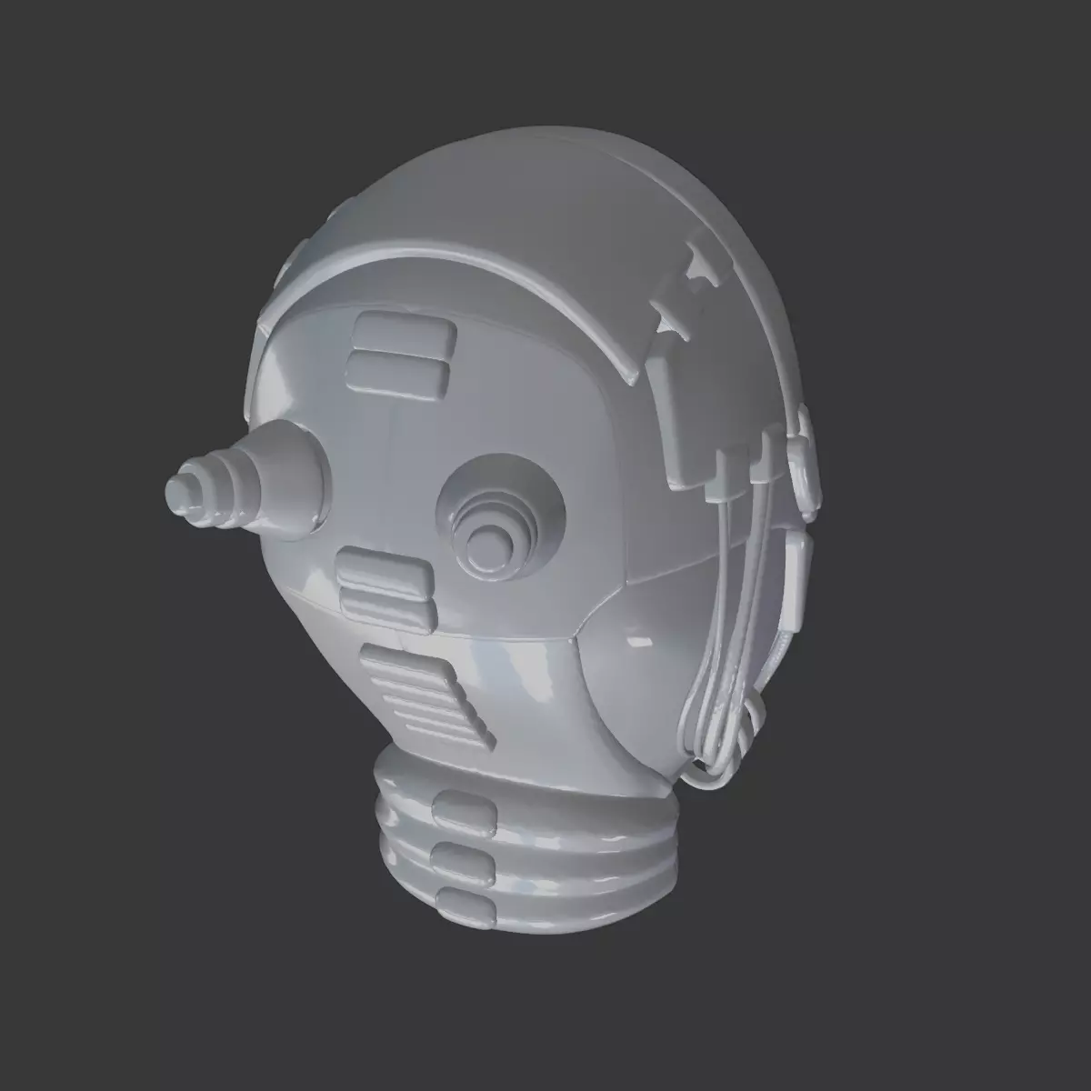 Sci Fi Helmet Futuristic 3D Printable Armor Cosplay STL Model 3D print model_3
