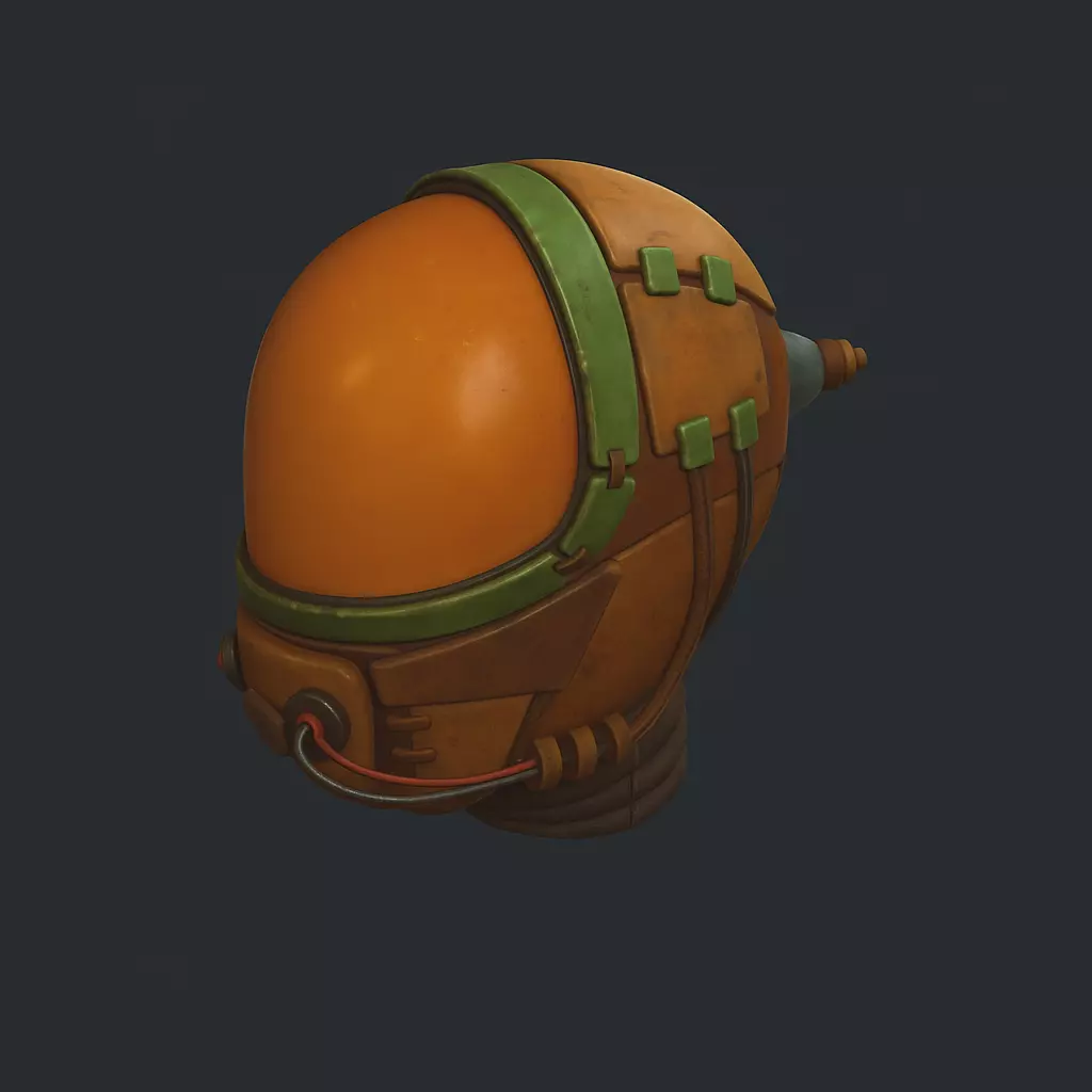Sci Fi Helmet Futuristic 3D Printable Armor Cosplay STL Model 3D print model_0