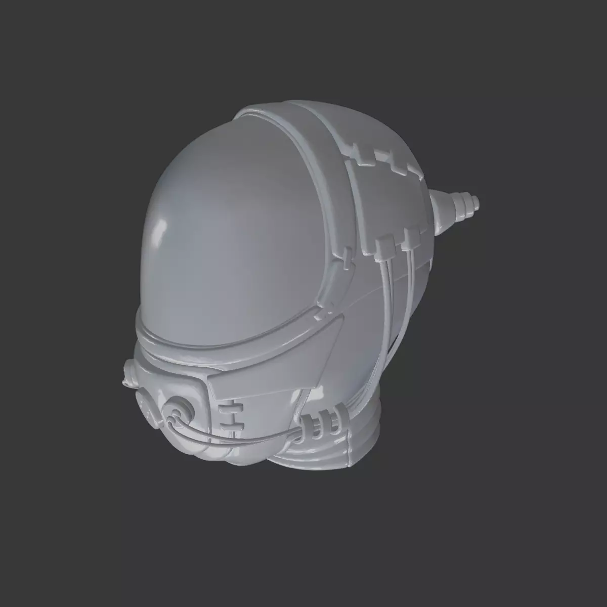 Sci Fi Helmet Futuristic 3D Printable Armor Cosplay STL Model 3D print model_1