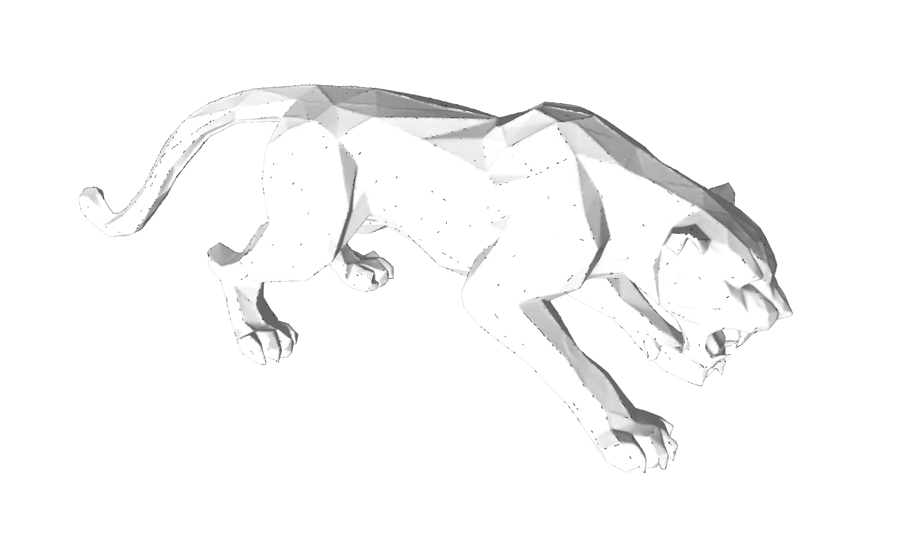 Elegant Panther Highly Detailed 3D Sculpture 3D print model_6