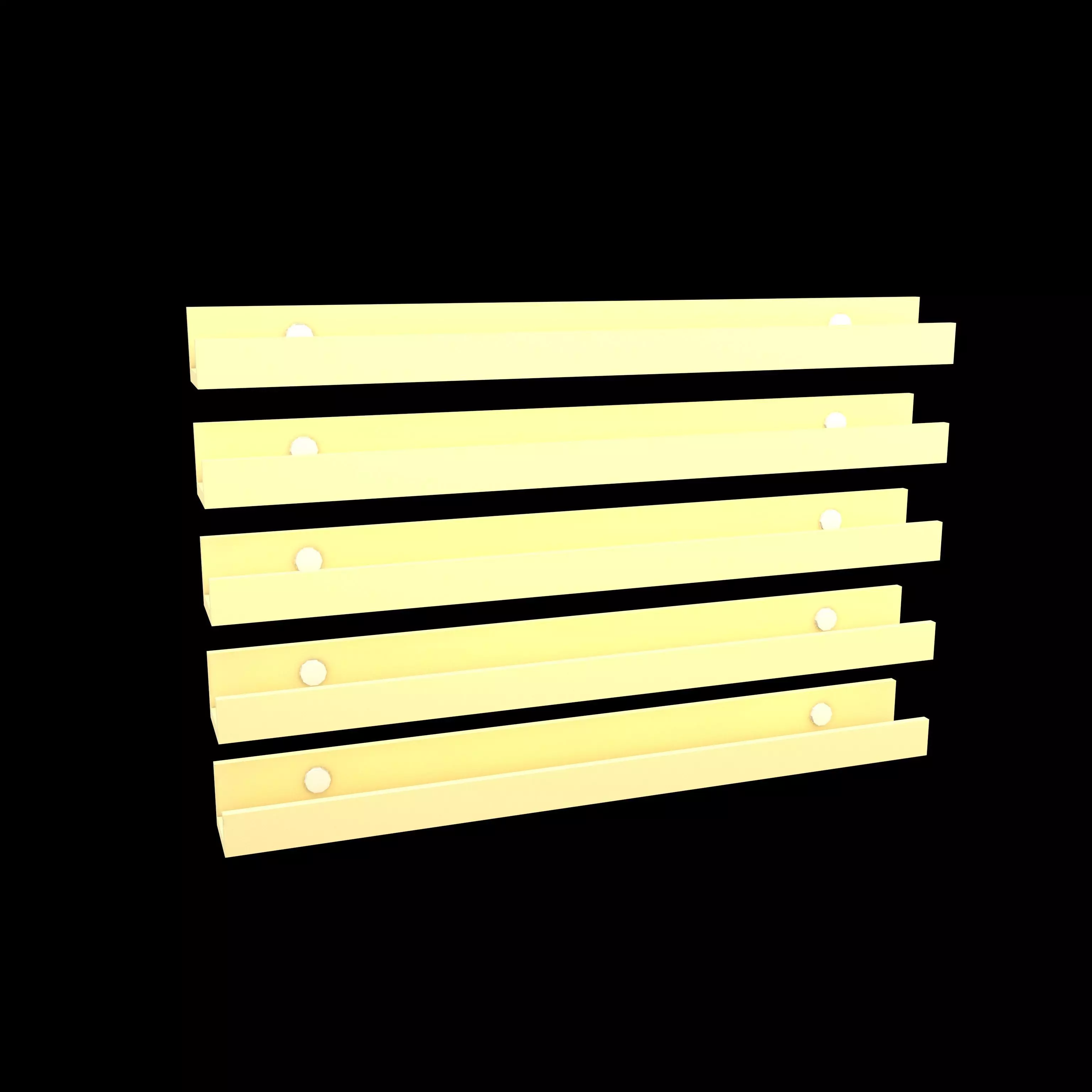 Wall Mounted Storage Rack v1 003 Low-poly 3D model