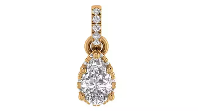 Pear Diamond Halo Pendant