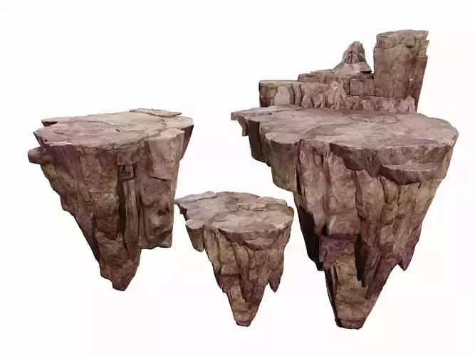 Stylized Floating Rock Islands - Game-Ready Modular Cliffs