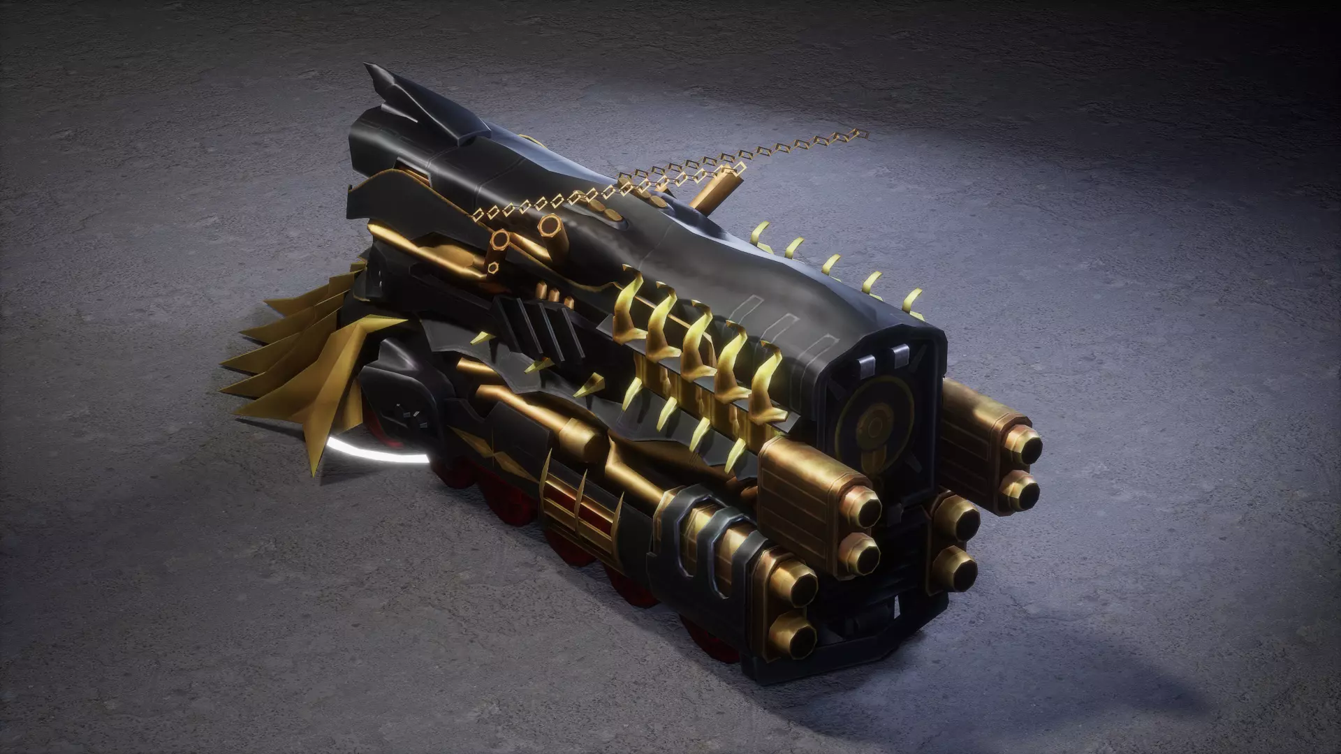 DOOM EXPRESS Low-poly 3D model_4