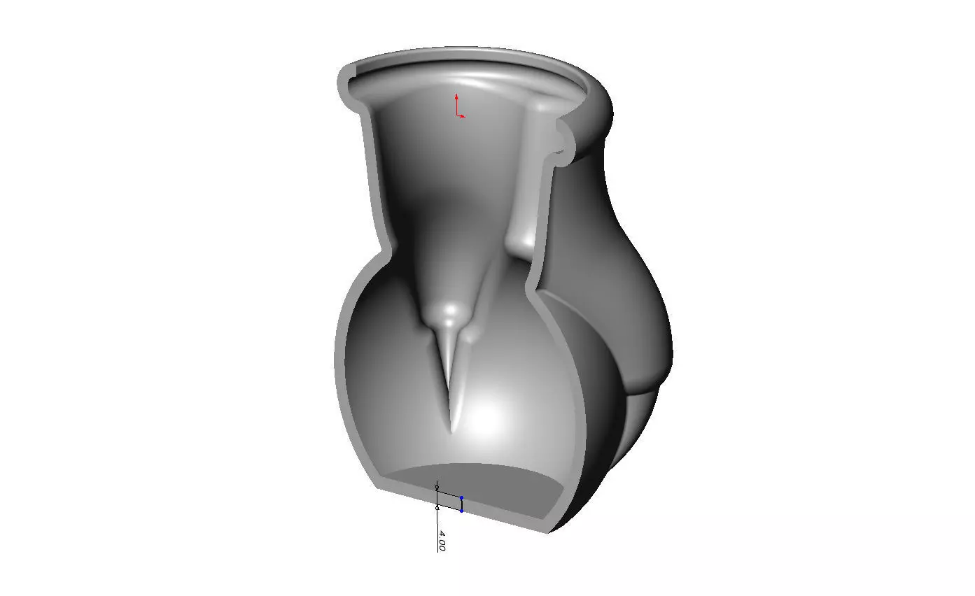 Carved four paws claw legs eagle classic baroque urn and vase 3D print model_6