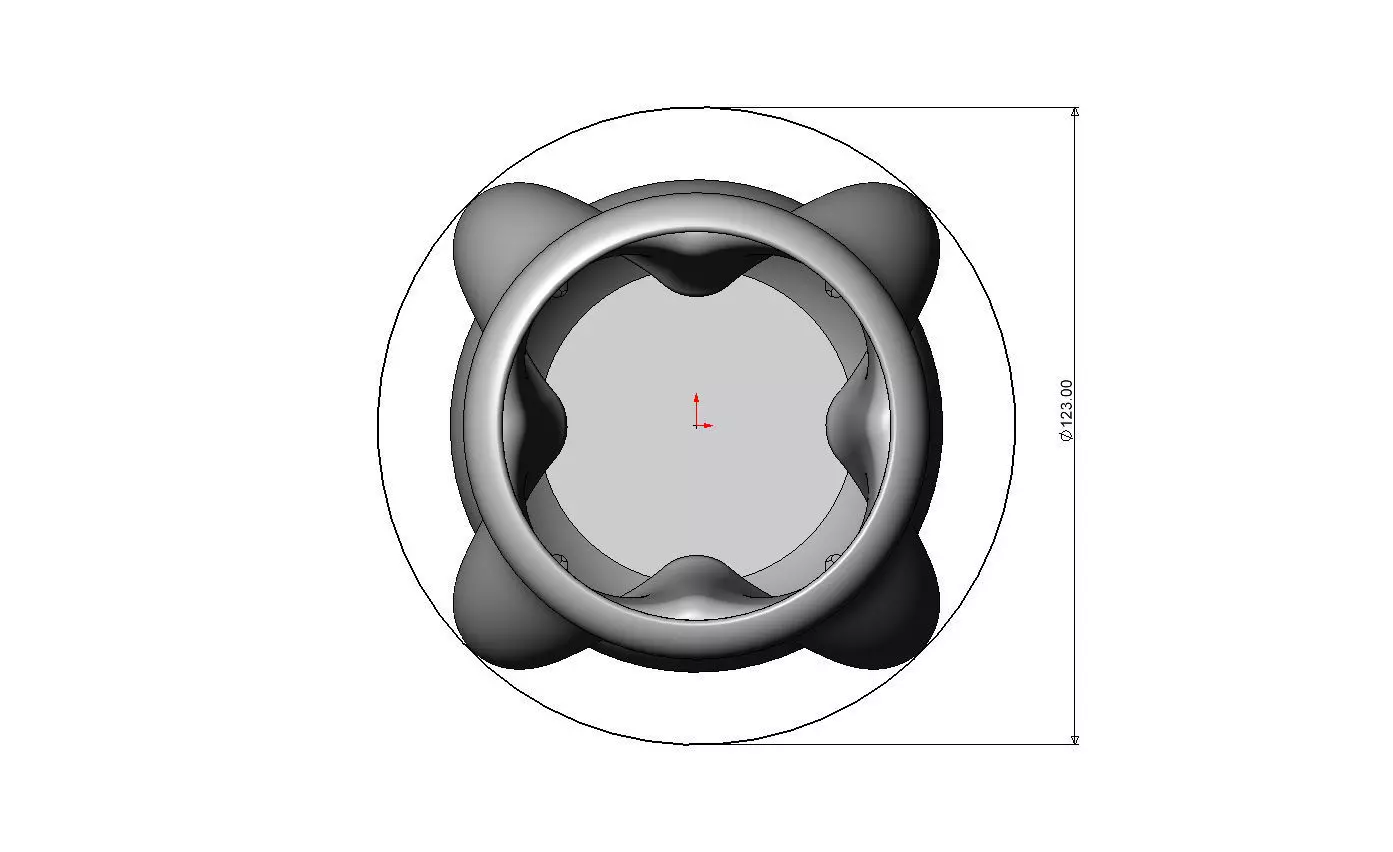 Carved four paws claw legs eagle classic baroque urn and vase 3D print model_5