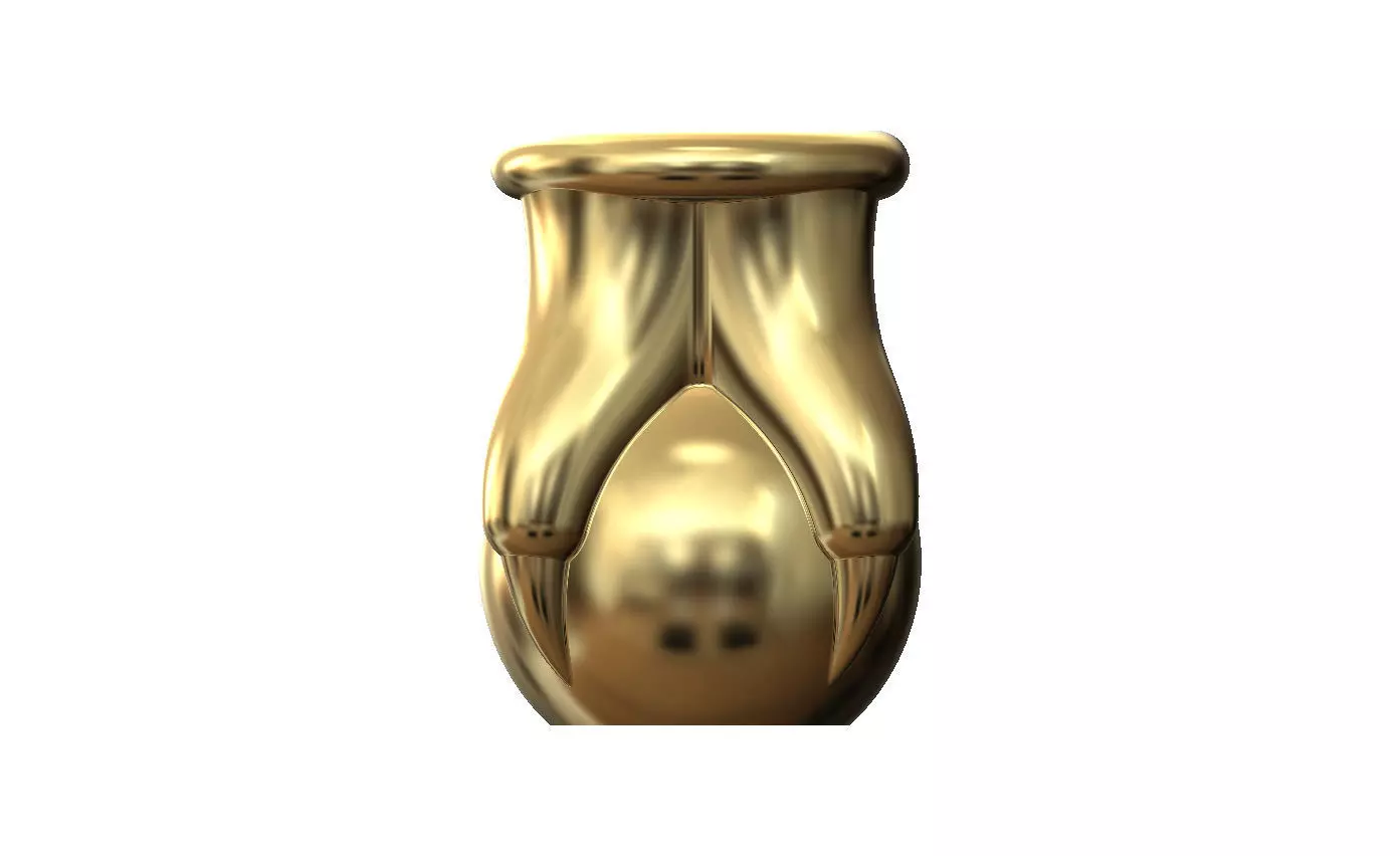 Carved four paws claw legs eagle classic baroque urn and vase 3D print model_8