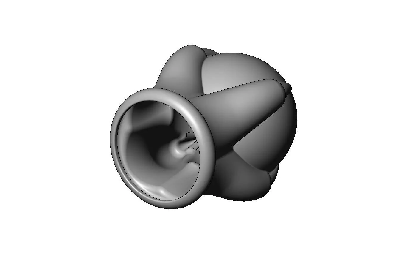 Carved four paws claw legs eagle classic baroque urn and vase 3D print model_3