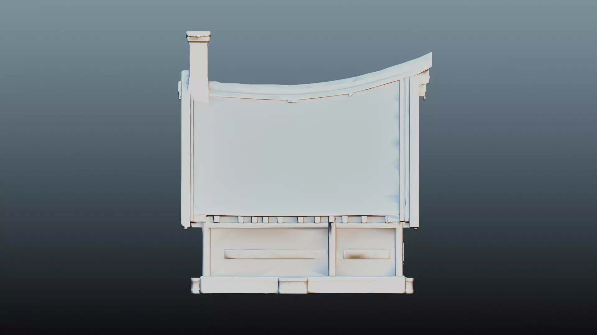 Mediaval fantasy stone house High-Poly 3D model_7