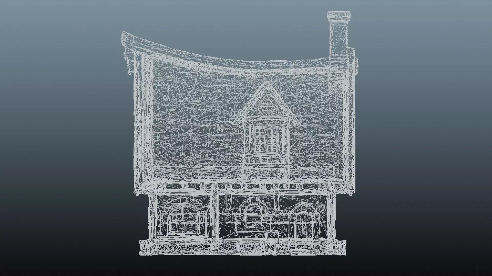 Mediaval fantasy stone house High-Poly 3D model_10