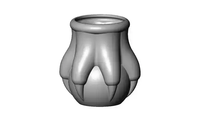 Carved six paws claw legs eagle classic baroque urn and vase 