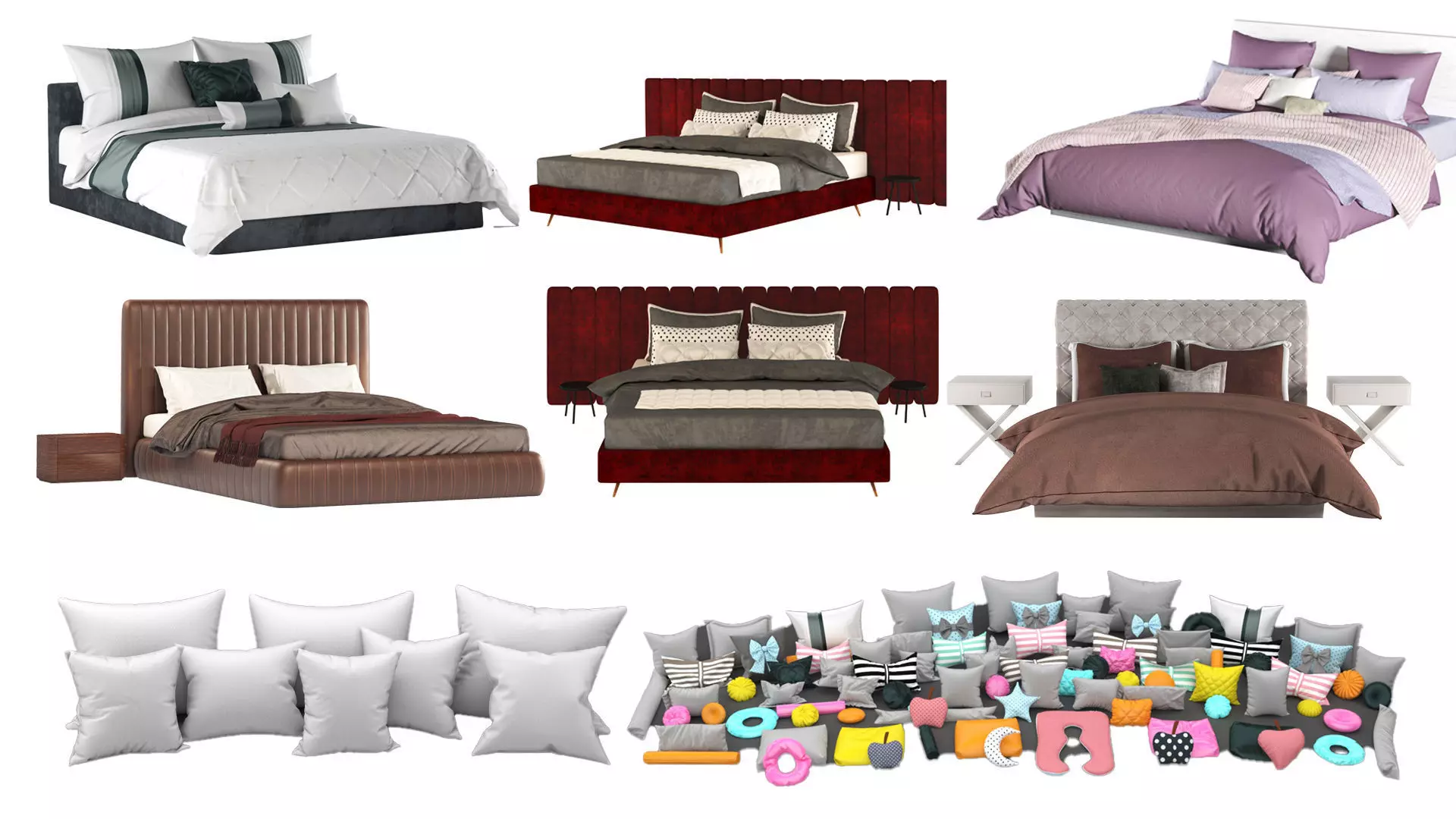 Bed and Pillow Huge Collection _0