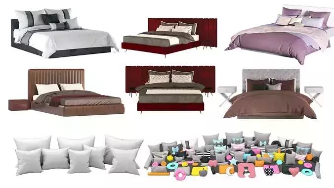 Bed and Pillow Huge Collection