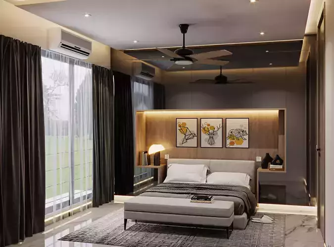 Modern Apartment Interior Detail Scene 