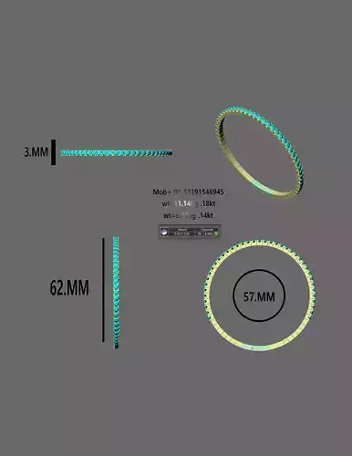 Precision Micro Pave Flexible Stone Bangle 