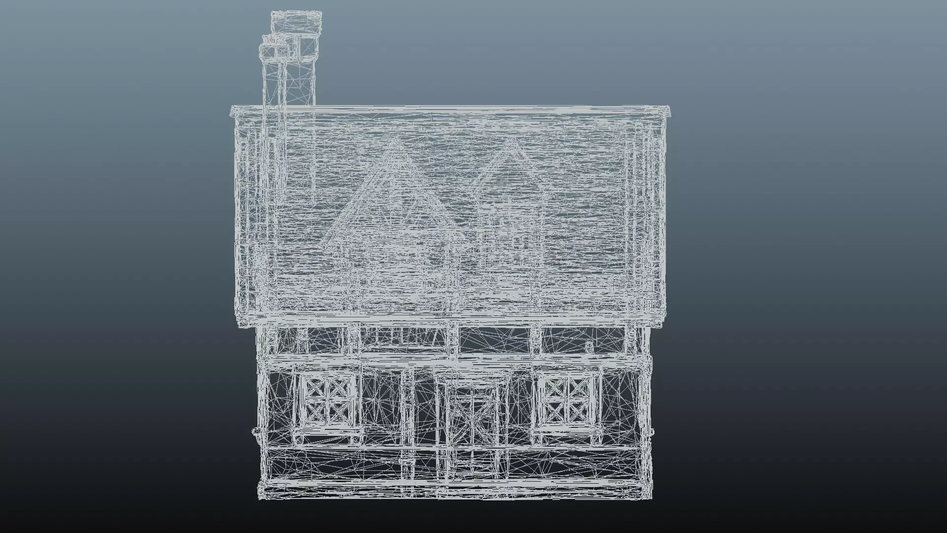Mediaval fantasy stone house 3D model_11