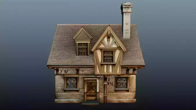 Mediaval fantasy stone house