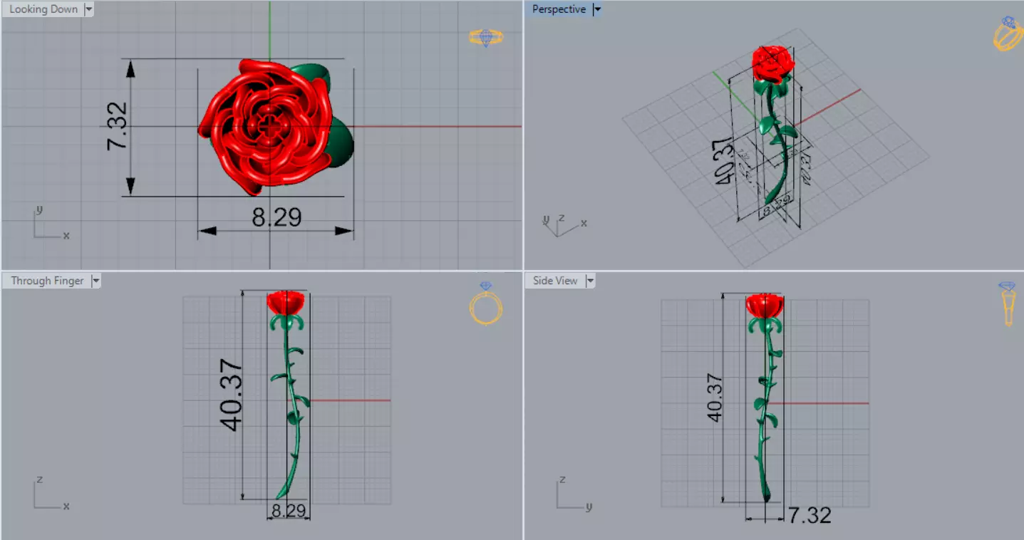 Rose STL 3D collection  _66