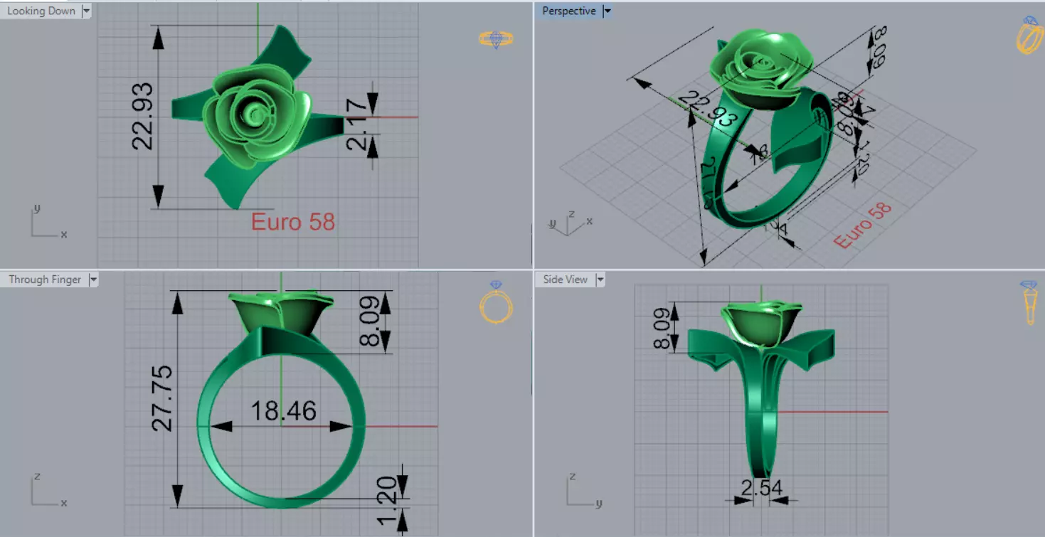 Rose STL 3D collection  _37