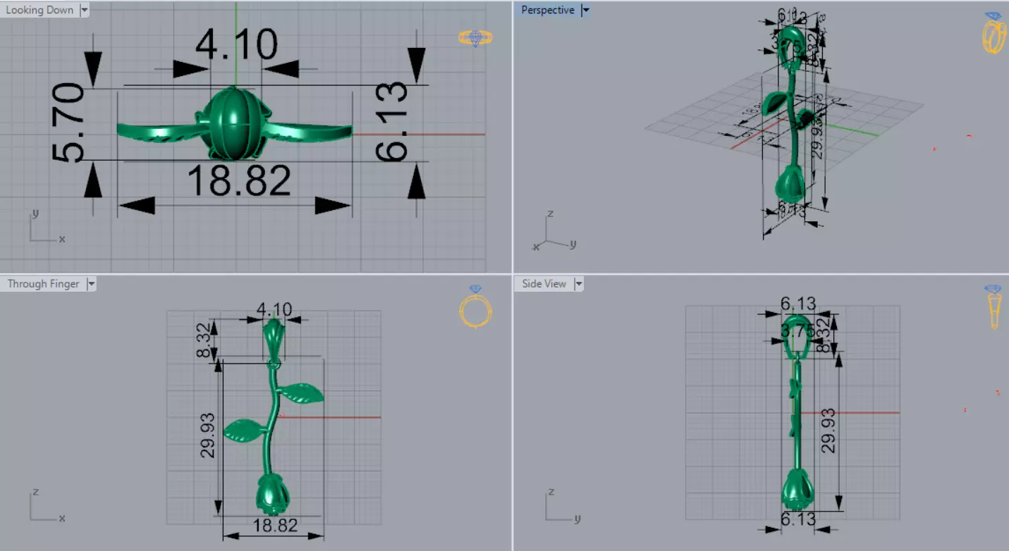 Rose STL 3D collection  _45
