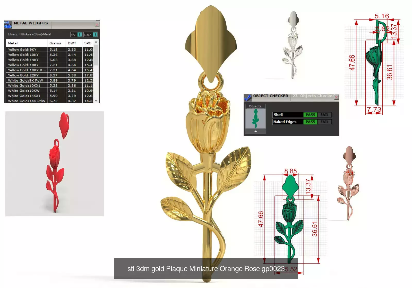 Rose STL 3D collection  _7