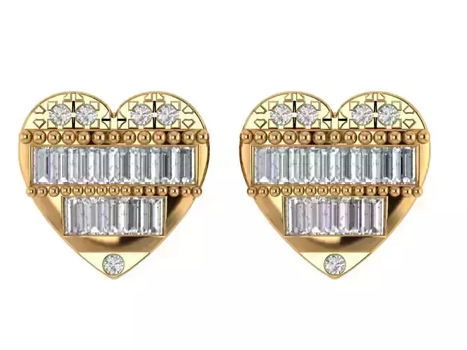 Heart Antiq Earings