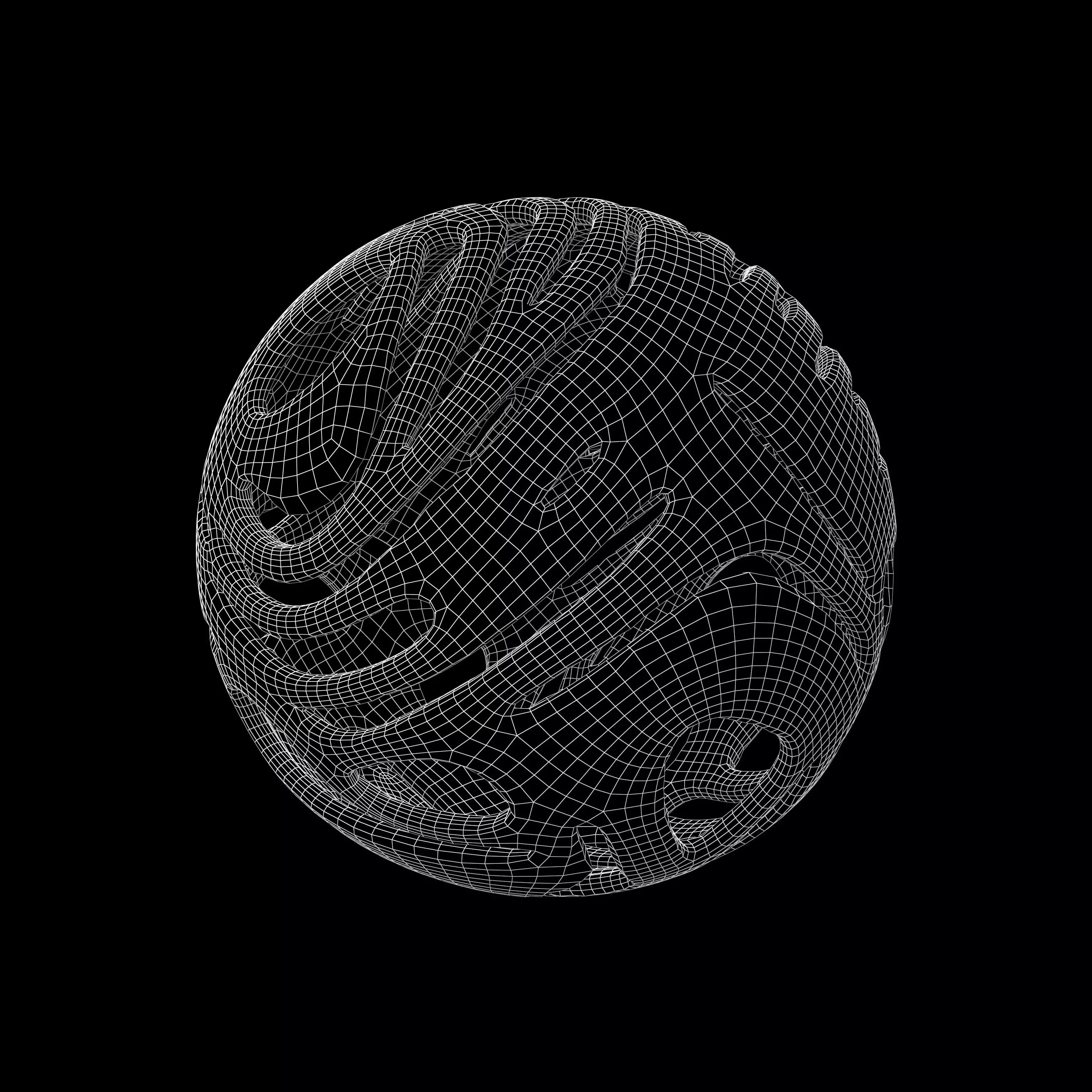 Abstract Sphere v14 001 Low-poly 3D model_4
