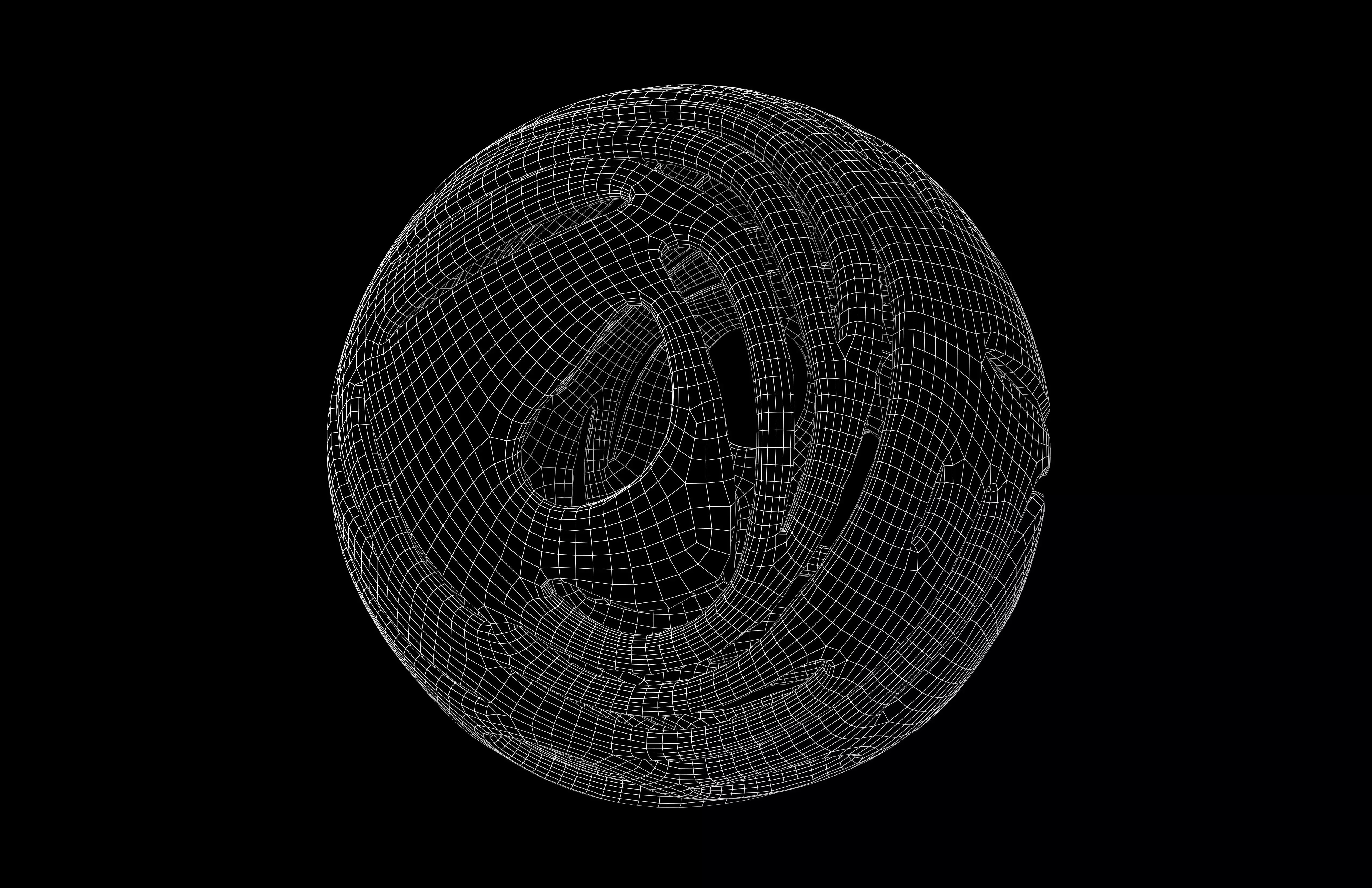 Abstract Sphere v14 001 Low-poly 3D model_7
