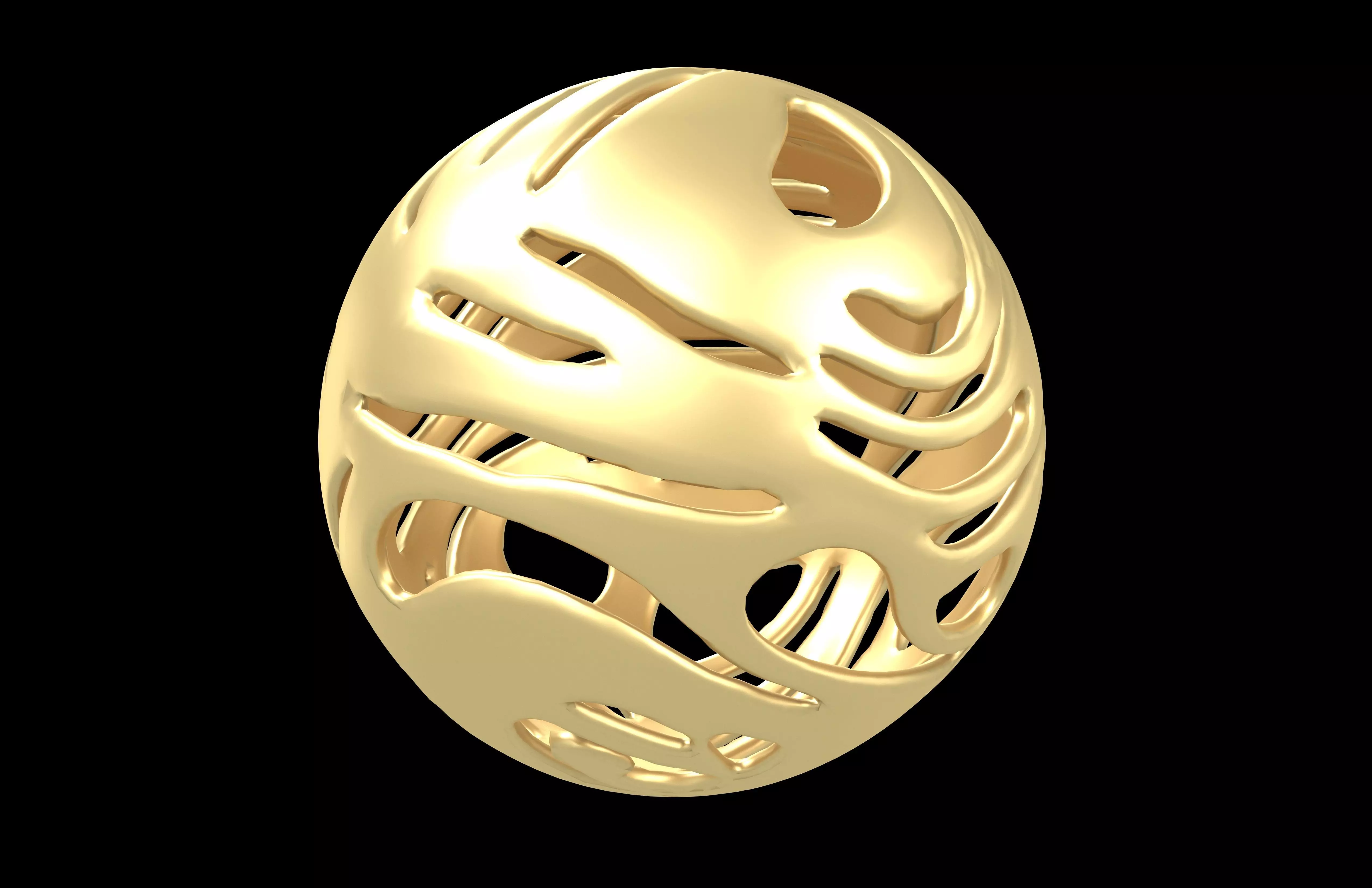 Abstract Sphere v14 001 Low-poly 3D model_1