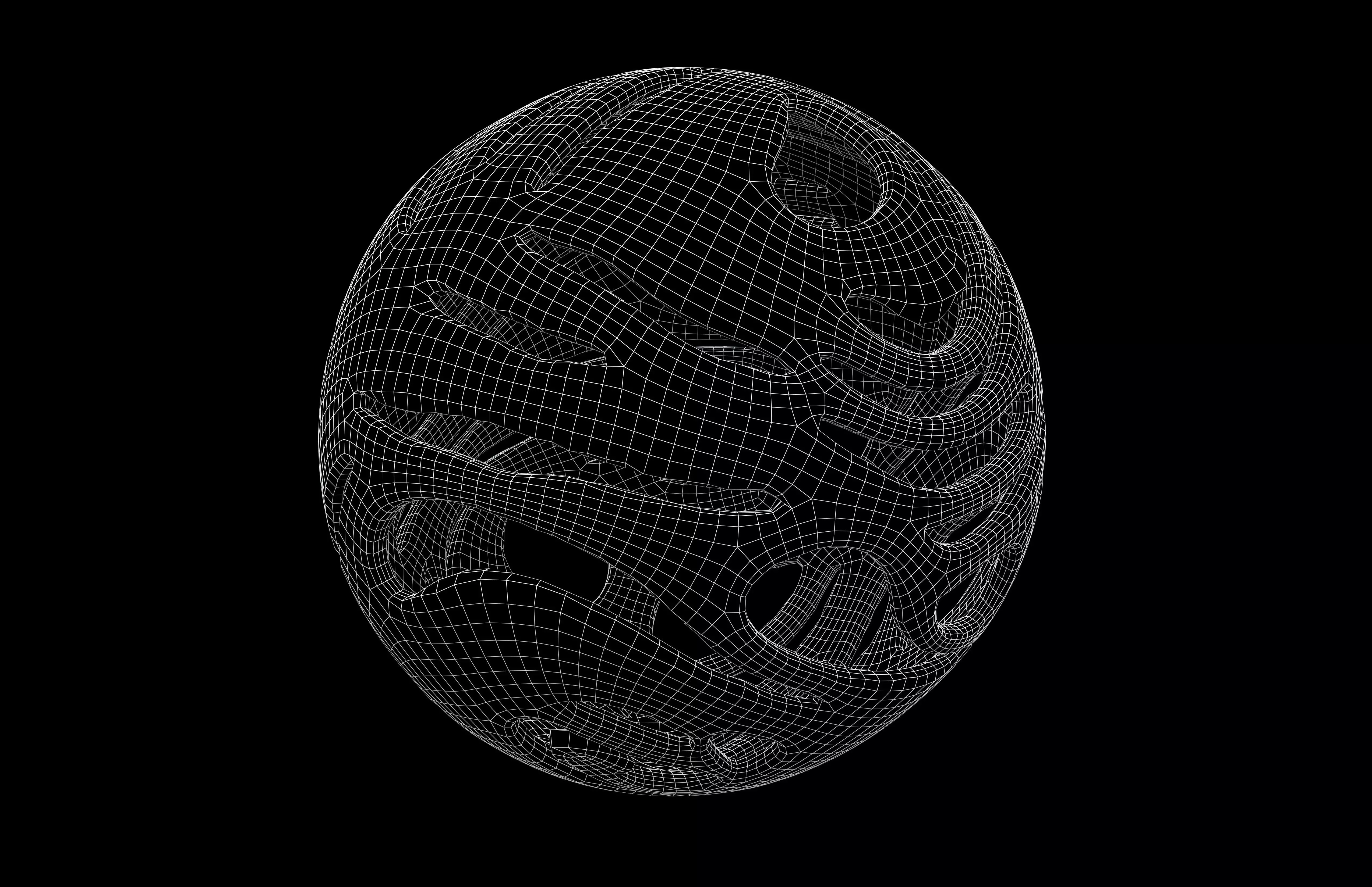 Abstract Sphere v14 001 Low-poly 3D model_5